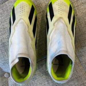 Adidas Cleats with Neon Yellow and White Accents